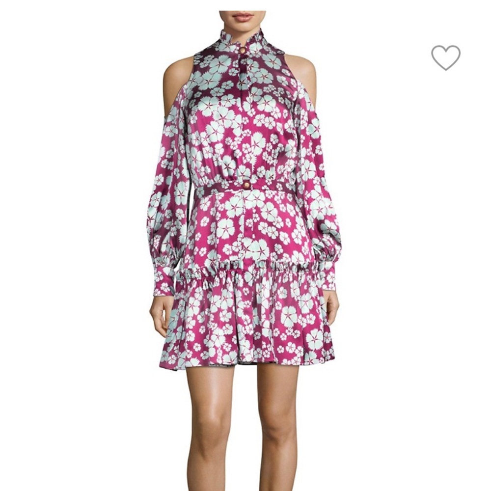 Alexis Audrina Floral-print silk dress , XS